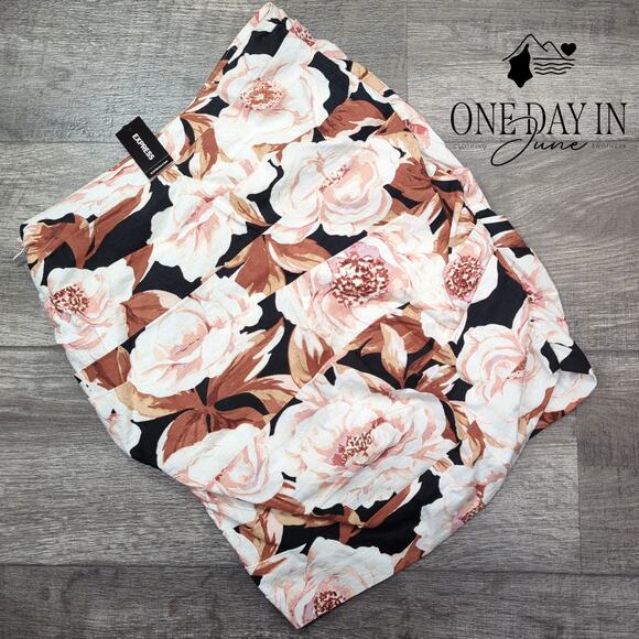 Express Linen Floral Pencil Skirt Size XS - Picture 5 of 5